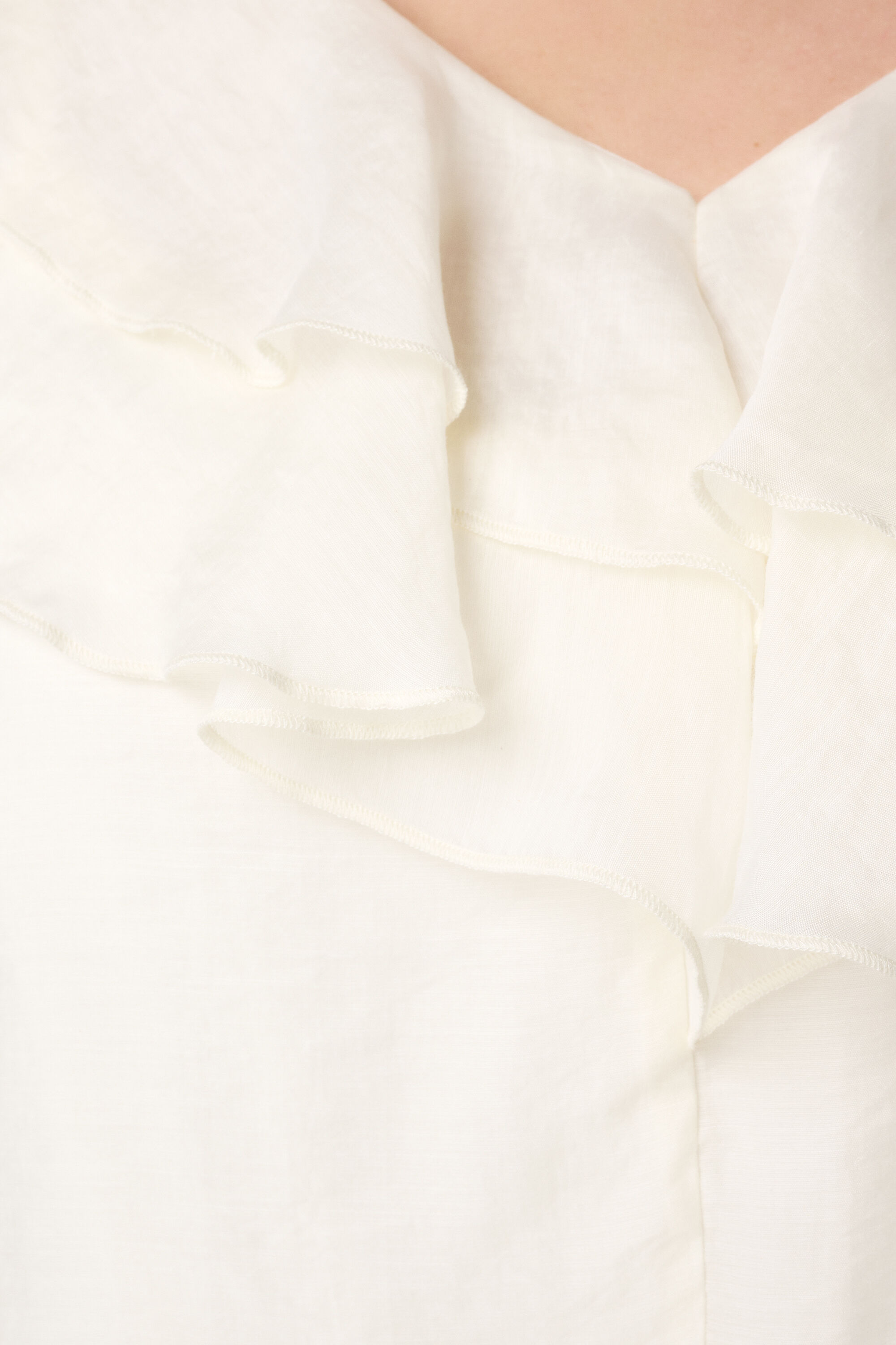 Blouse met ruches en pofmouwen image number 5