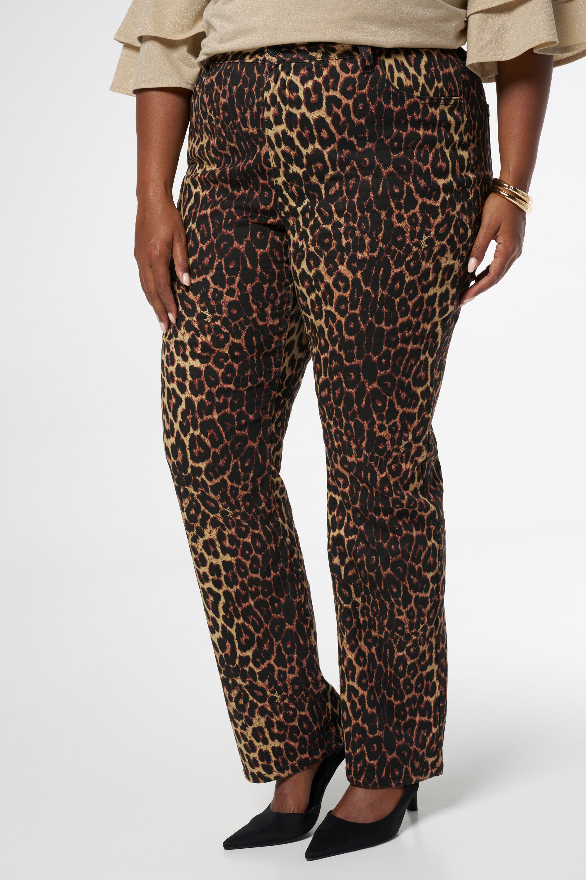 Jeans met panterprint image number 5