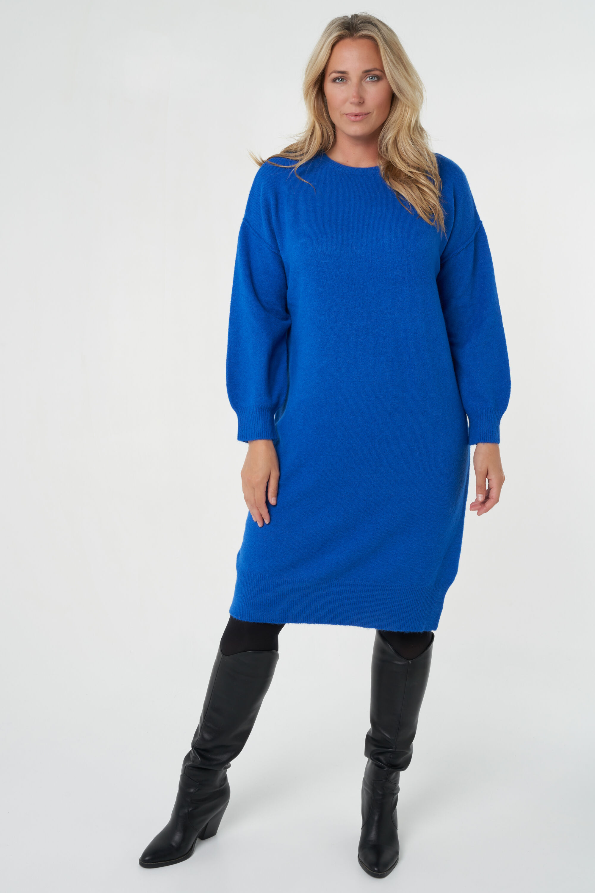 Fijngebreide midi jurk image number 5