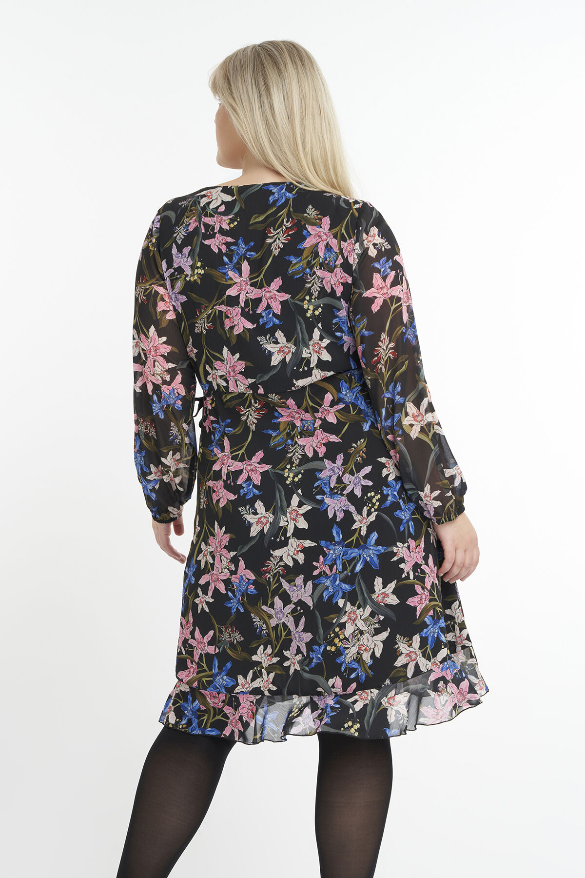 Overslagjurk met volant image number 4