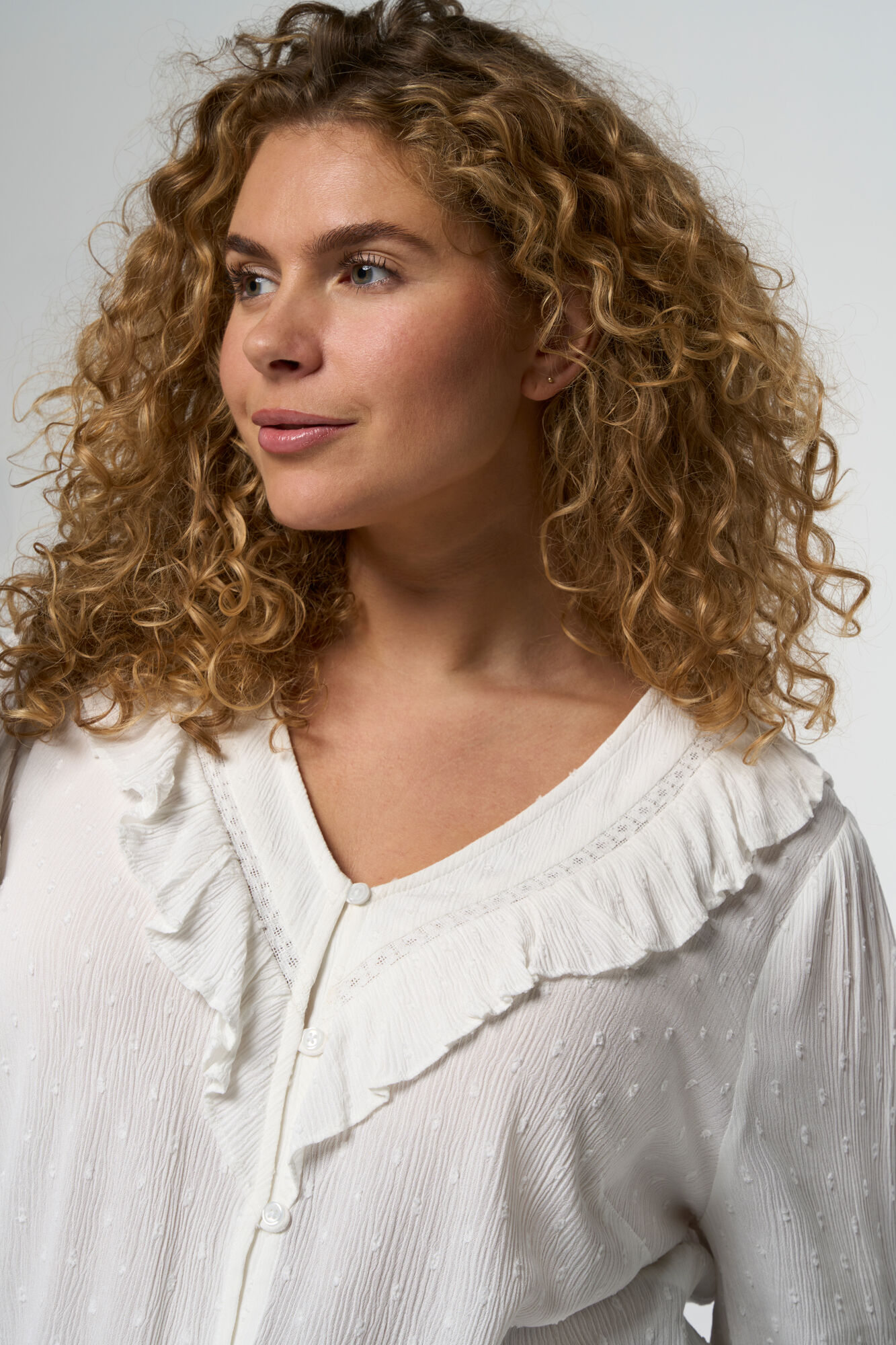 Blouse met structuur en details image number 4