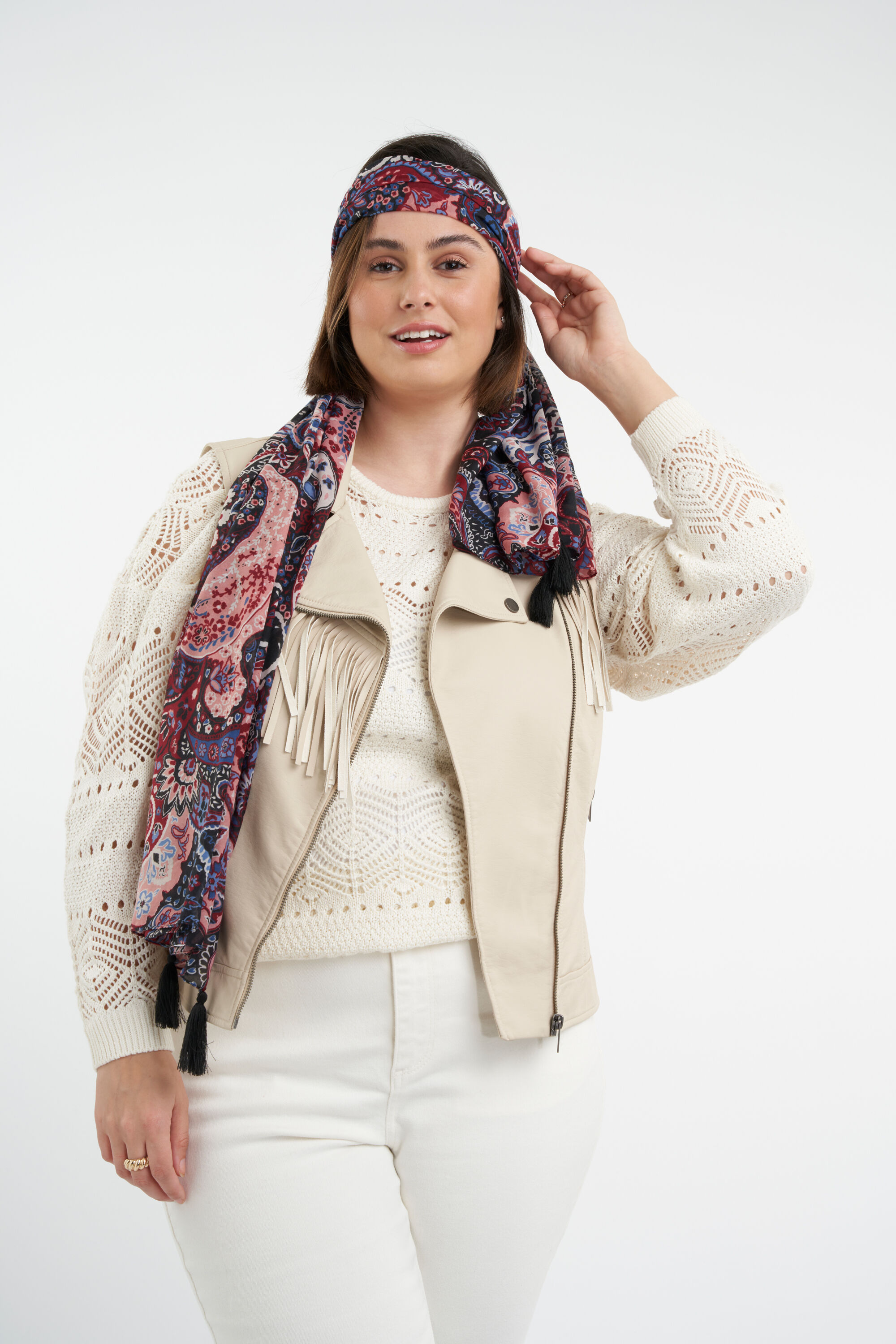 Sjaal met paisleyprint image number 2