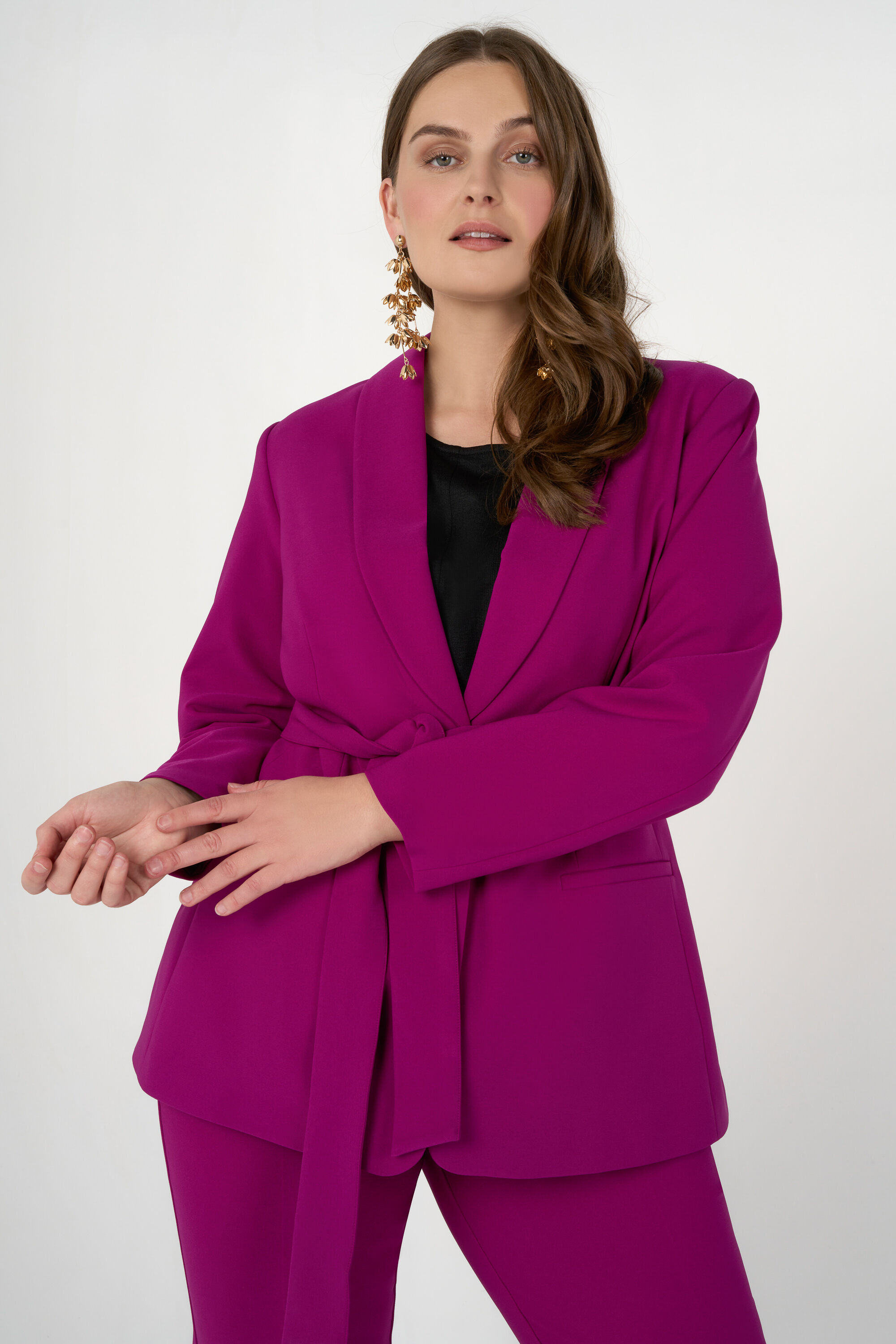 Blazer met taille riem image number 6