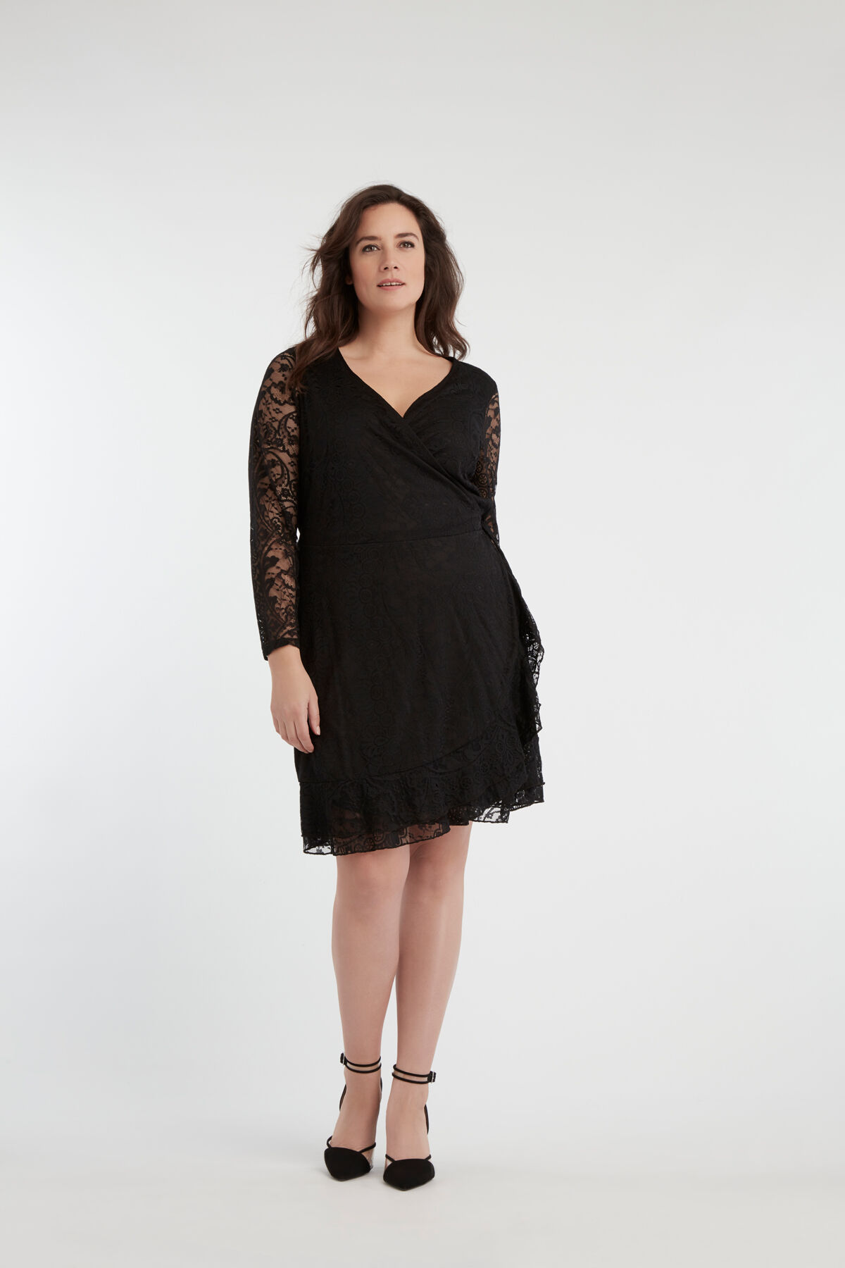 Kanten overslagjurk image number 3