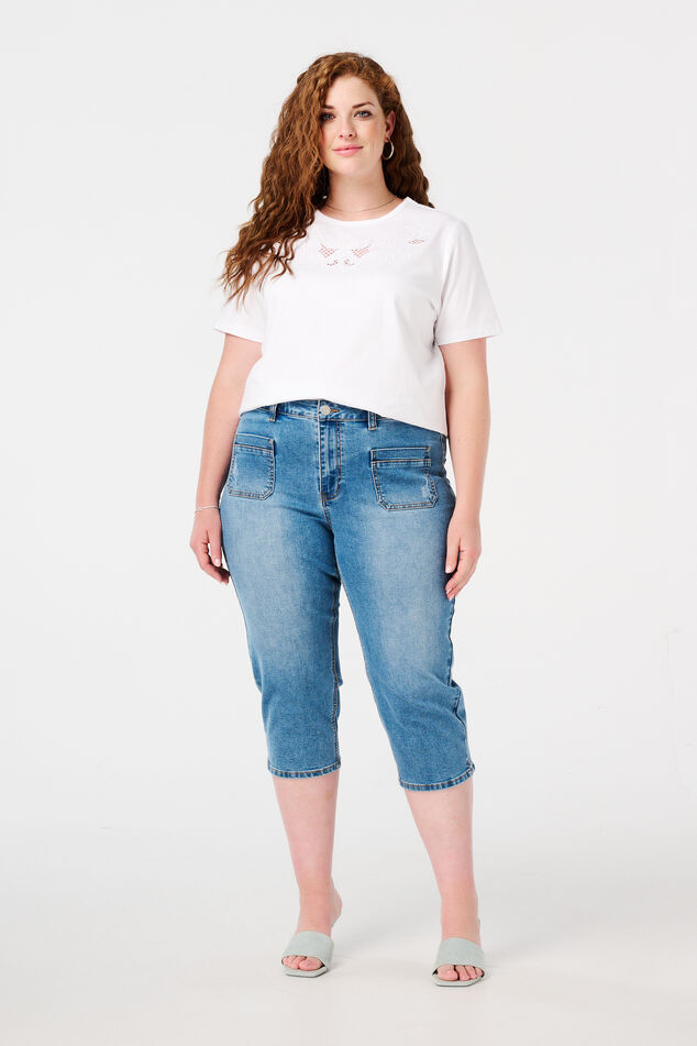 T-shirt met broderie image number 5