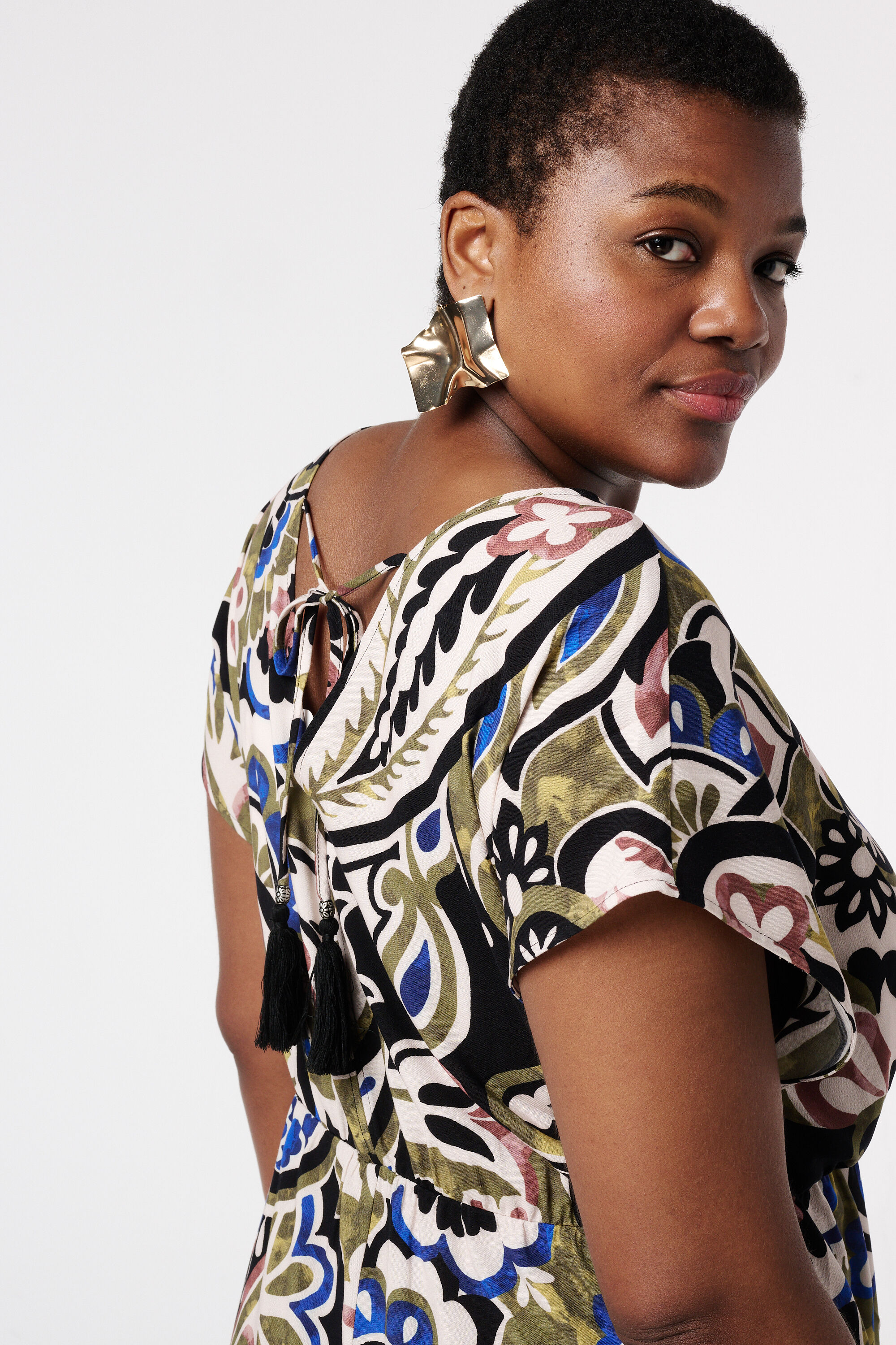 Midi jurk met print image number 4