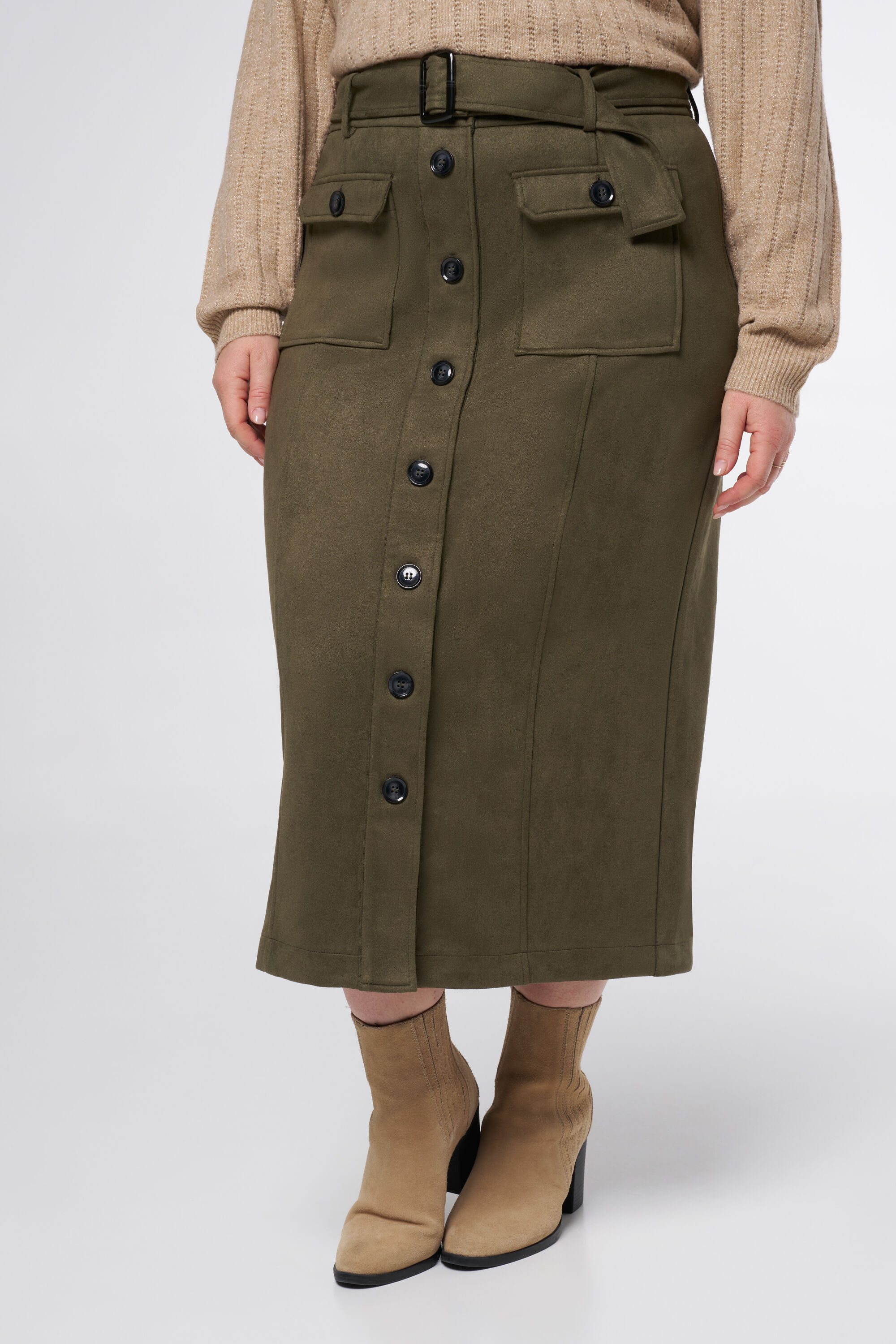 Rok met suede look image number 5