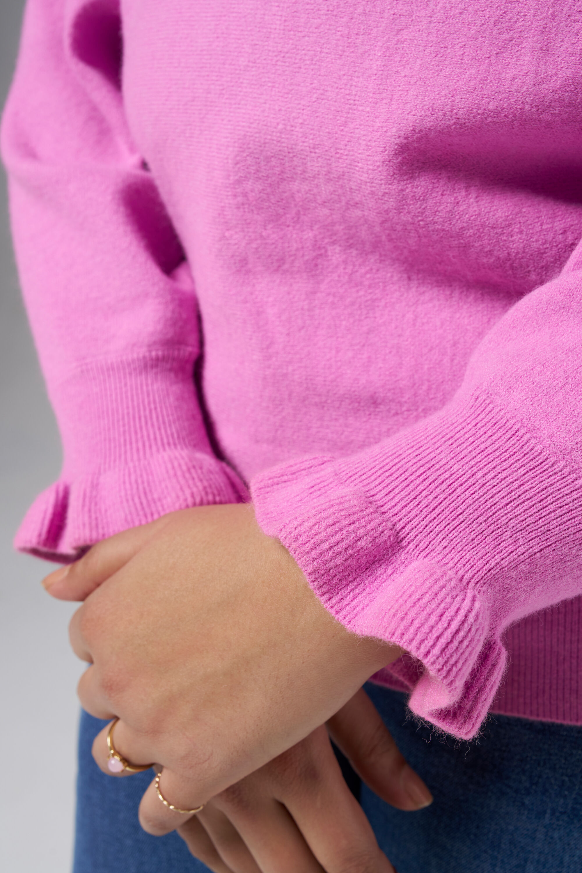 Gebreide trui met boothals image number 4