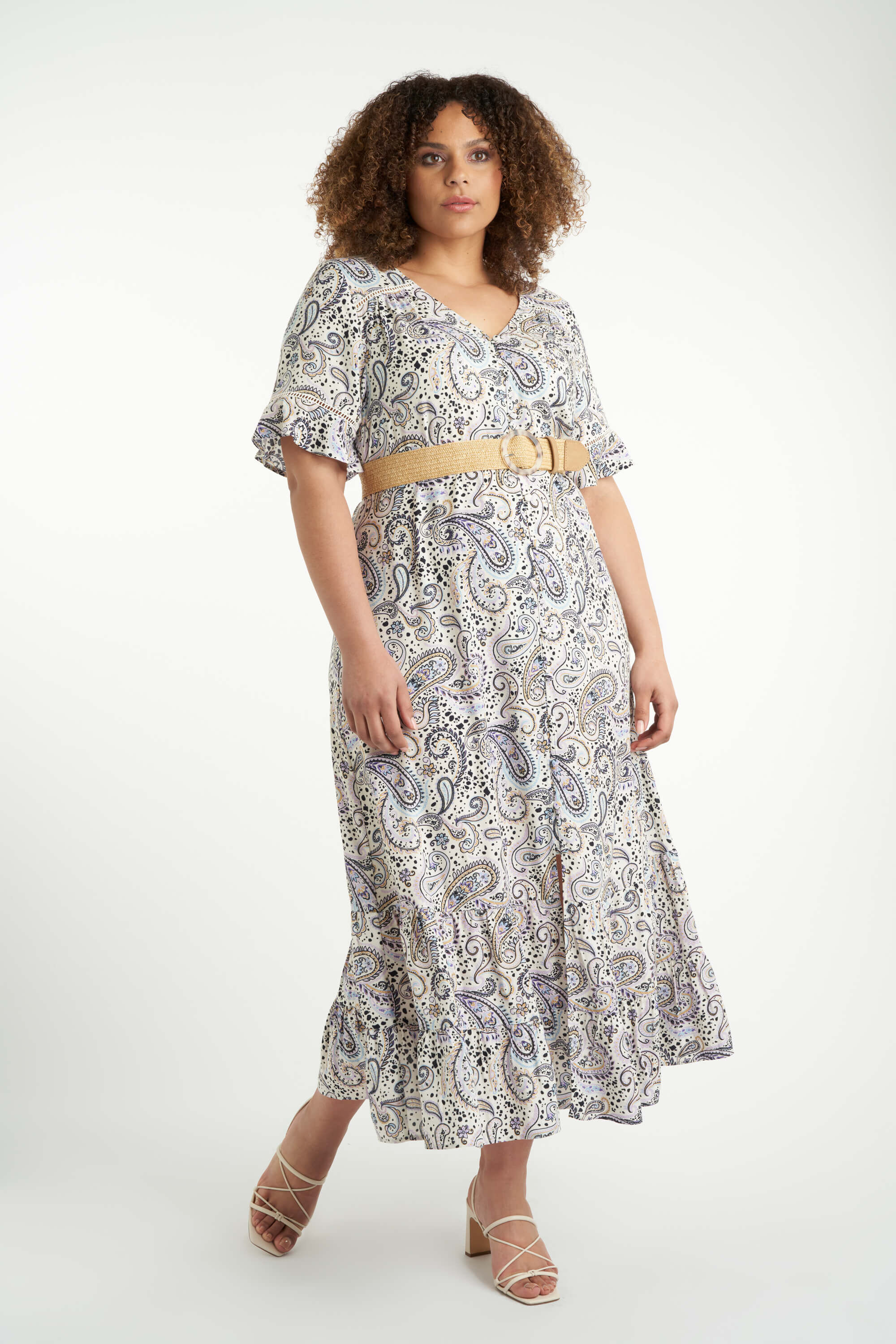 Dames Lange jurk met print MS Mode