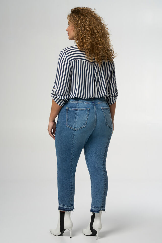 Tweekleurige straight leg jeans image number 2