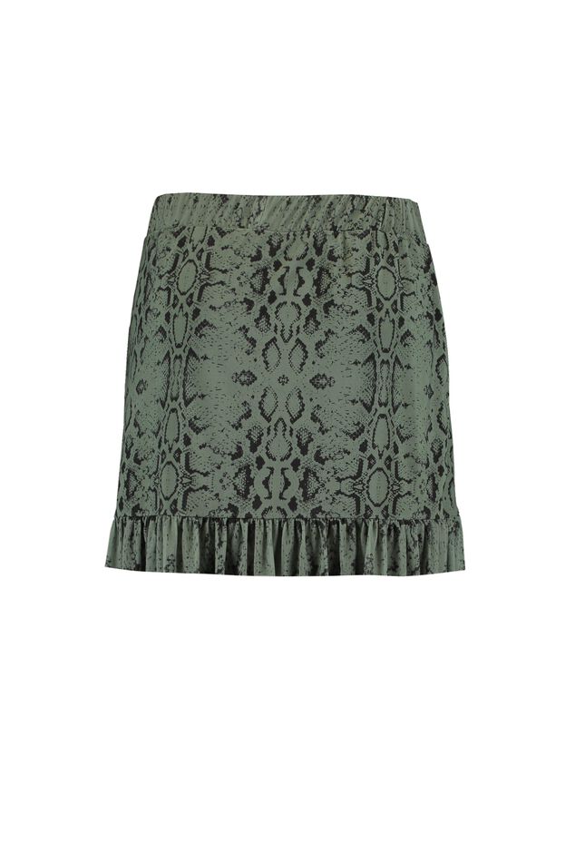 Rokje met animalprint en volant image number 2