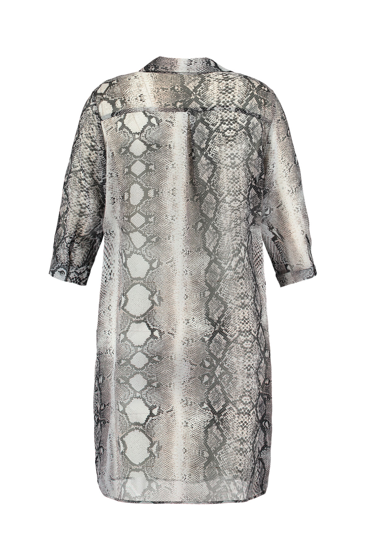 Transparante blouse met slangenprint image number 2