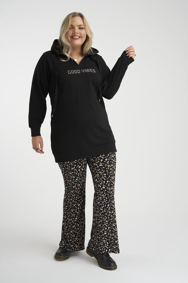 Lange sweater met opdruk image number 5