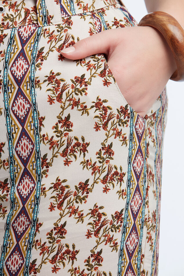 Wijdvallende broek met print image number 4