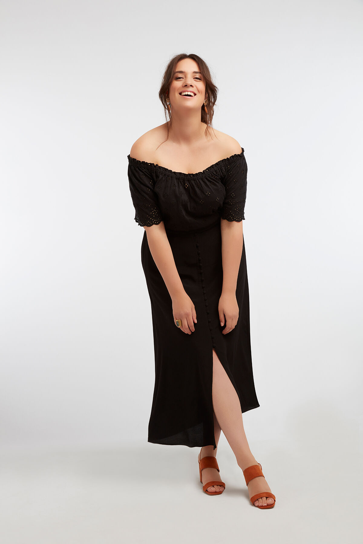 Lange rok met knoopsluiting image number 3