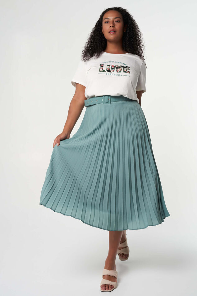 Midi rok met plisse image number 0