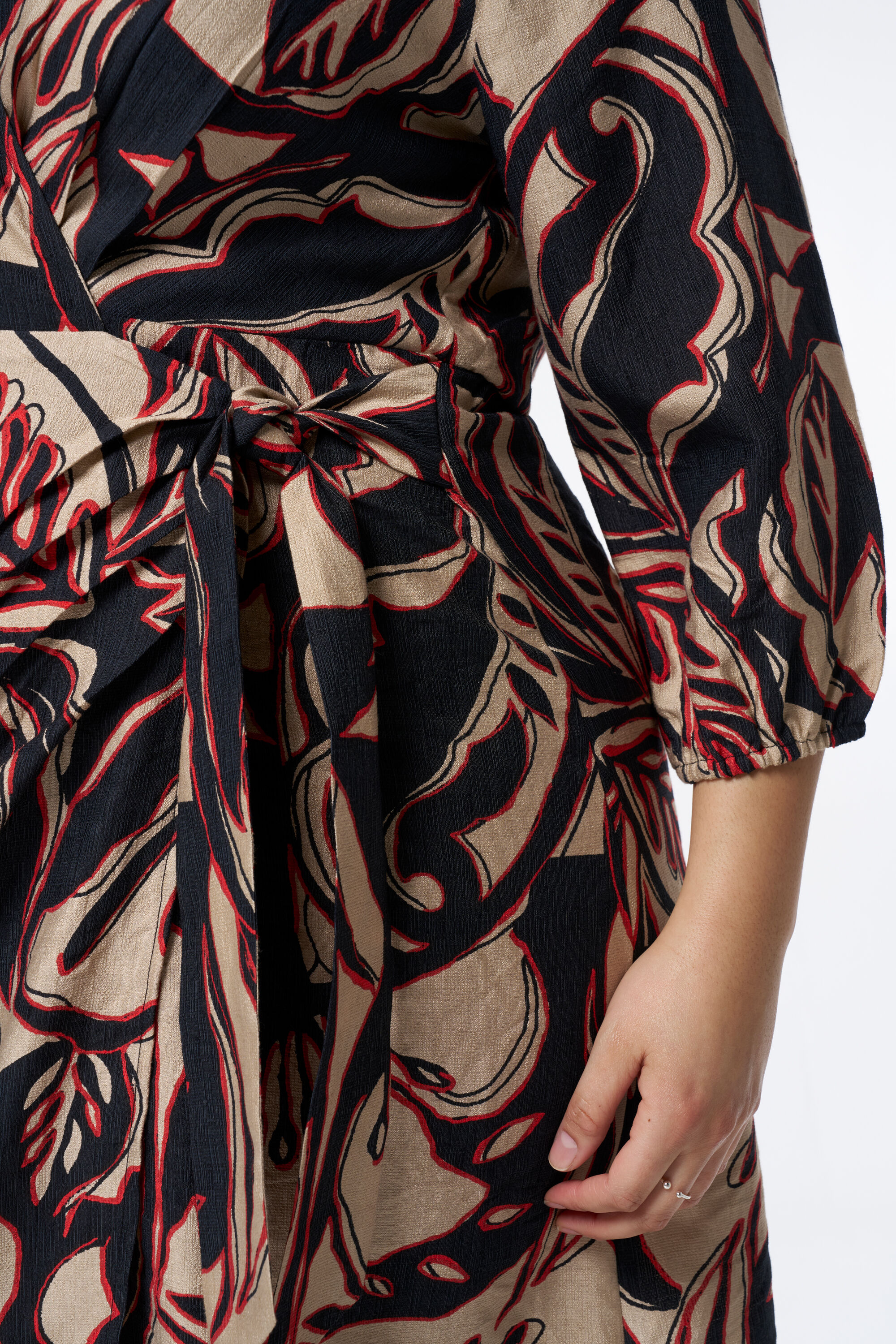 Jurk met kraag en print image number 4