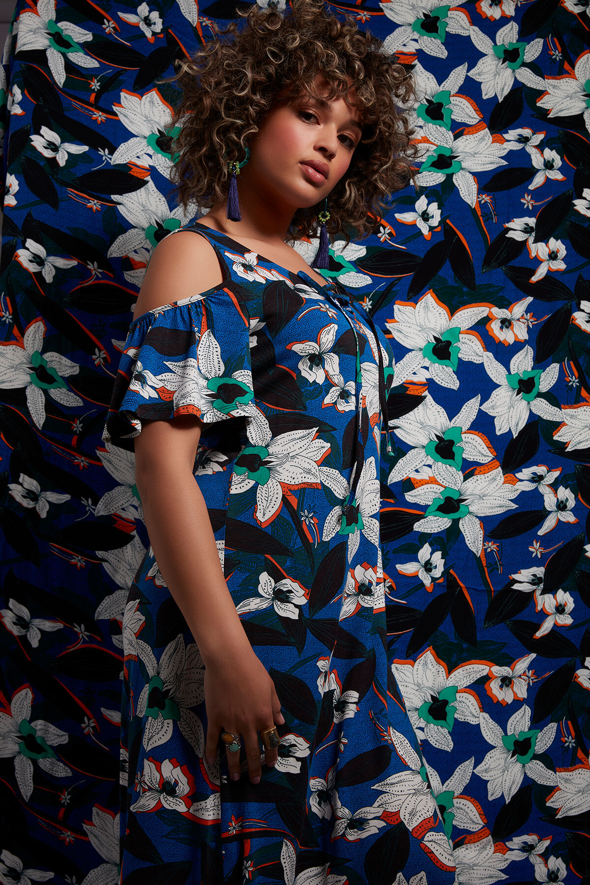 Lange jurk met print image number 6