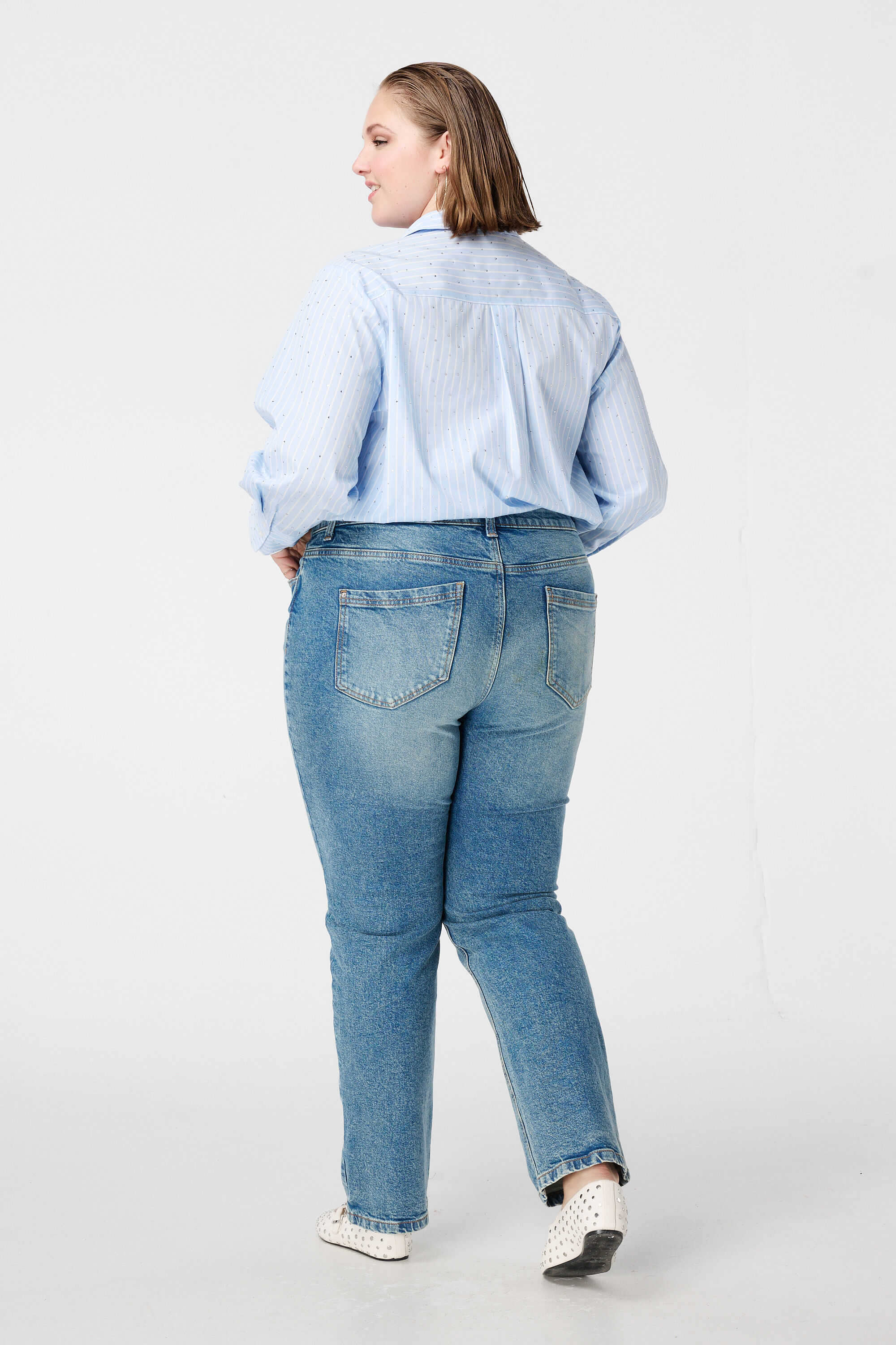 Straight leg jeans met mid waist image number 3