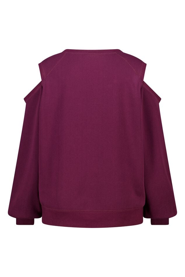 Sweater met cut-out schouder image number 2