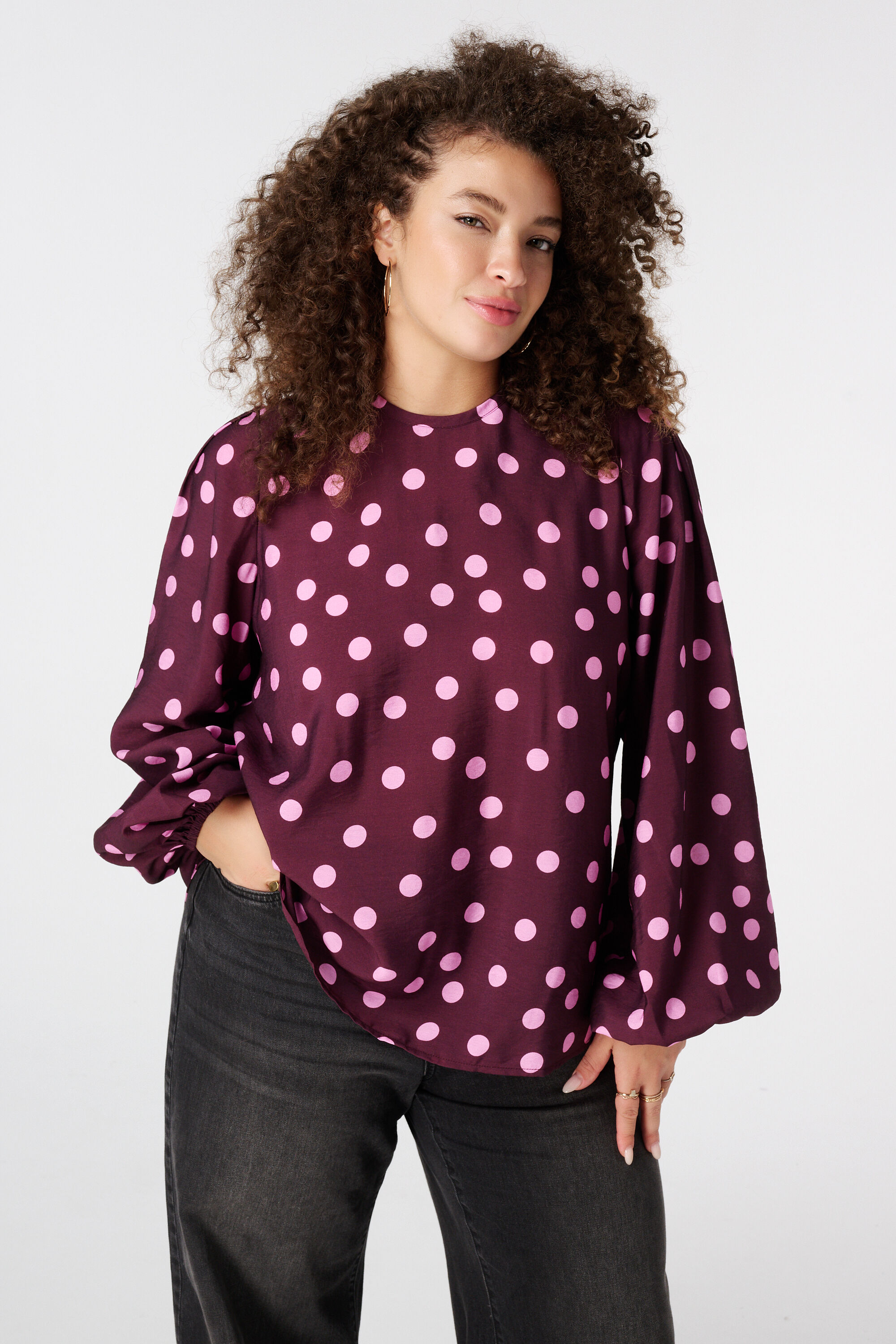 Polka dot blouse