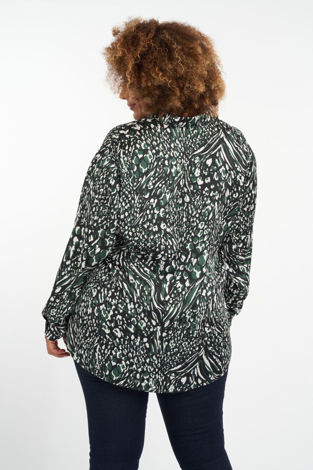 Satijnen blouse met print image number 3