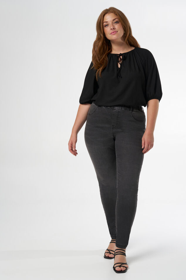 Tregging met denim look image number 0