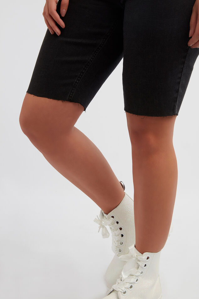 Denim biker short  image number 4