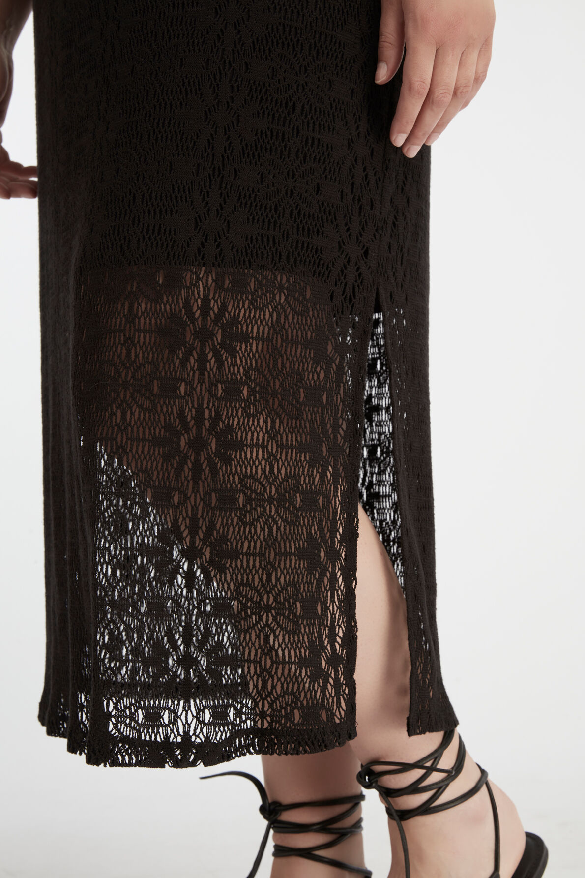 Lange crochet jurk image number 3