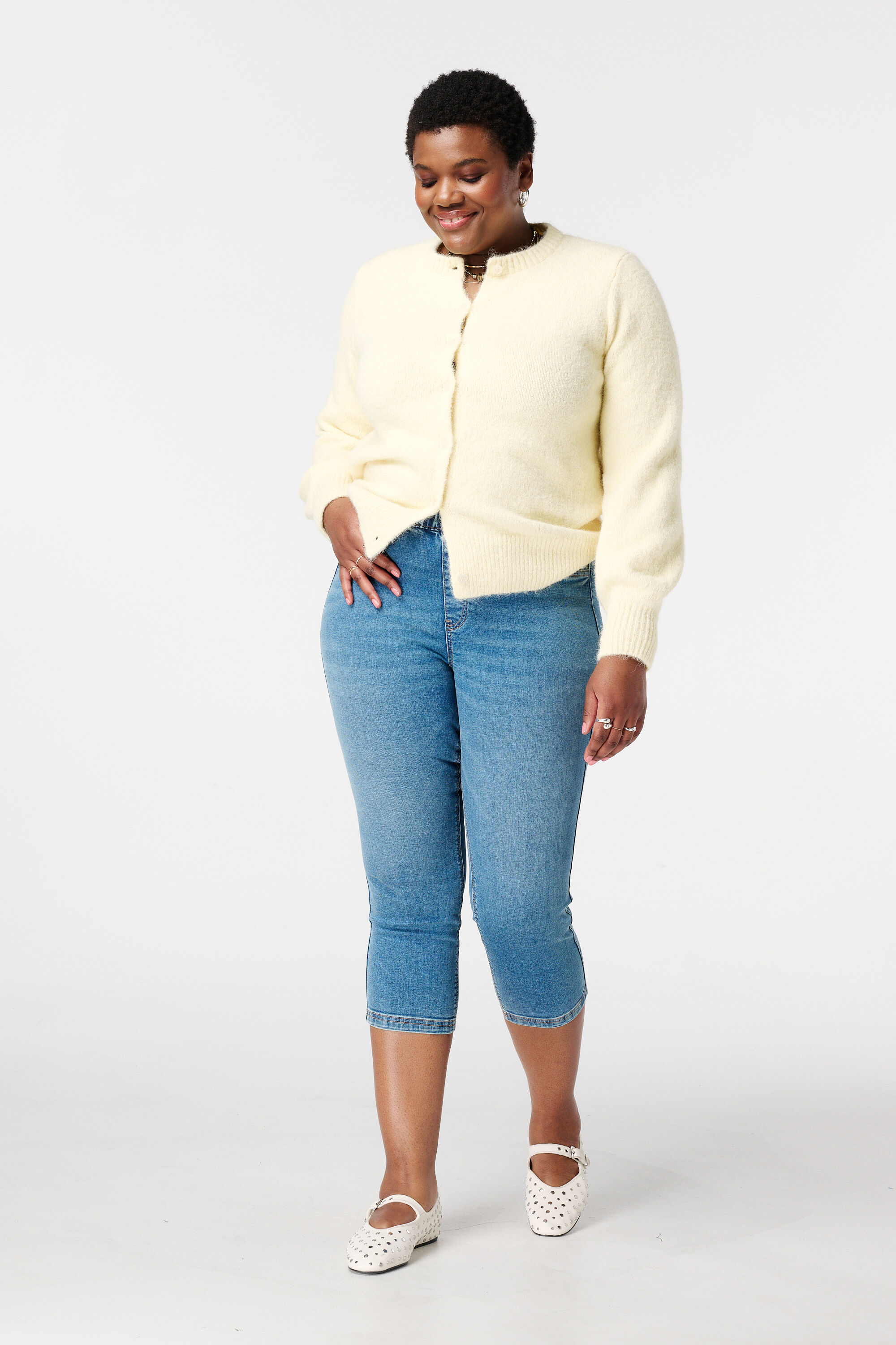 Tregging met denim look