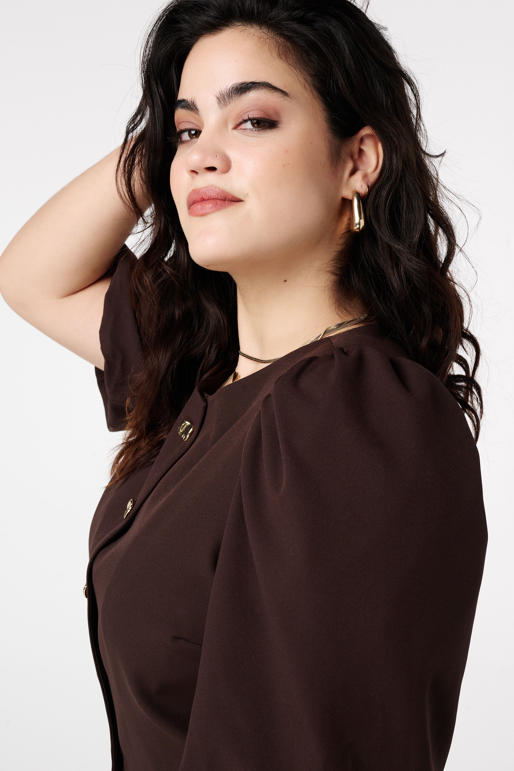 Top met korte pofmouwen image number 4