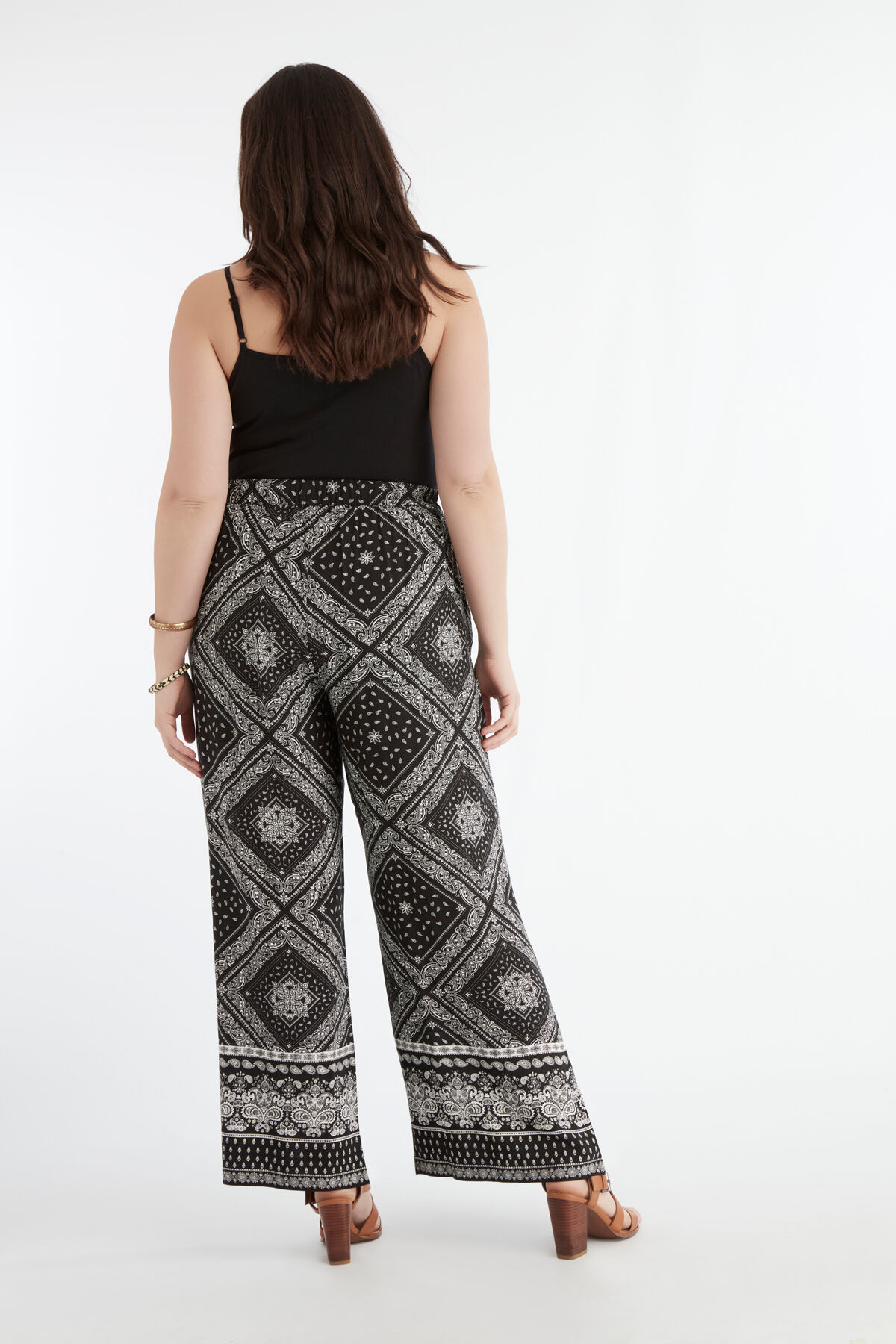 Wijde broek met print image number 4