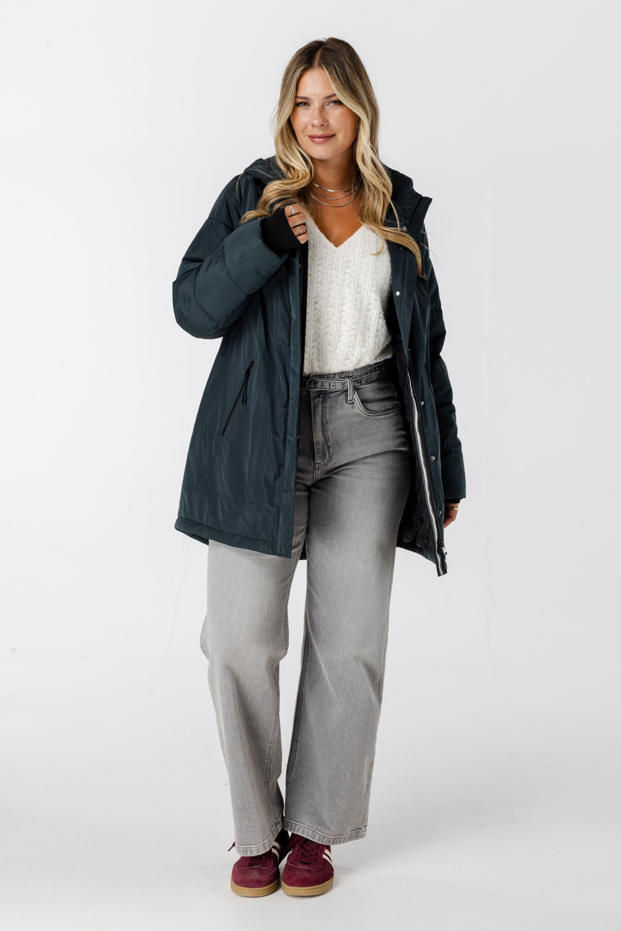 Jas met ritssluiting en capuchon image number 5