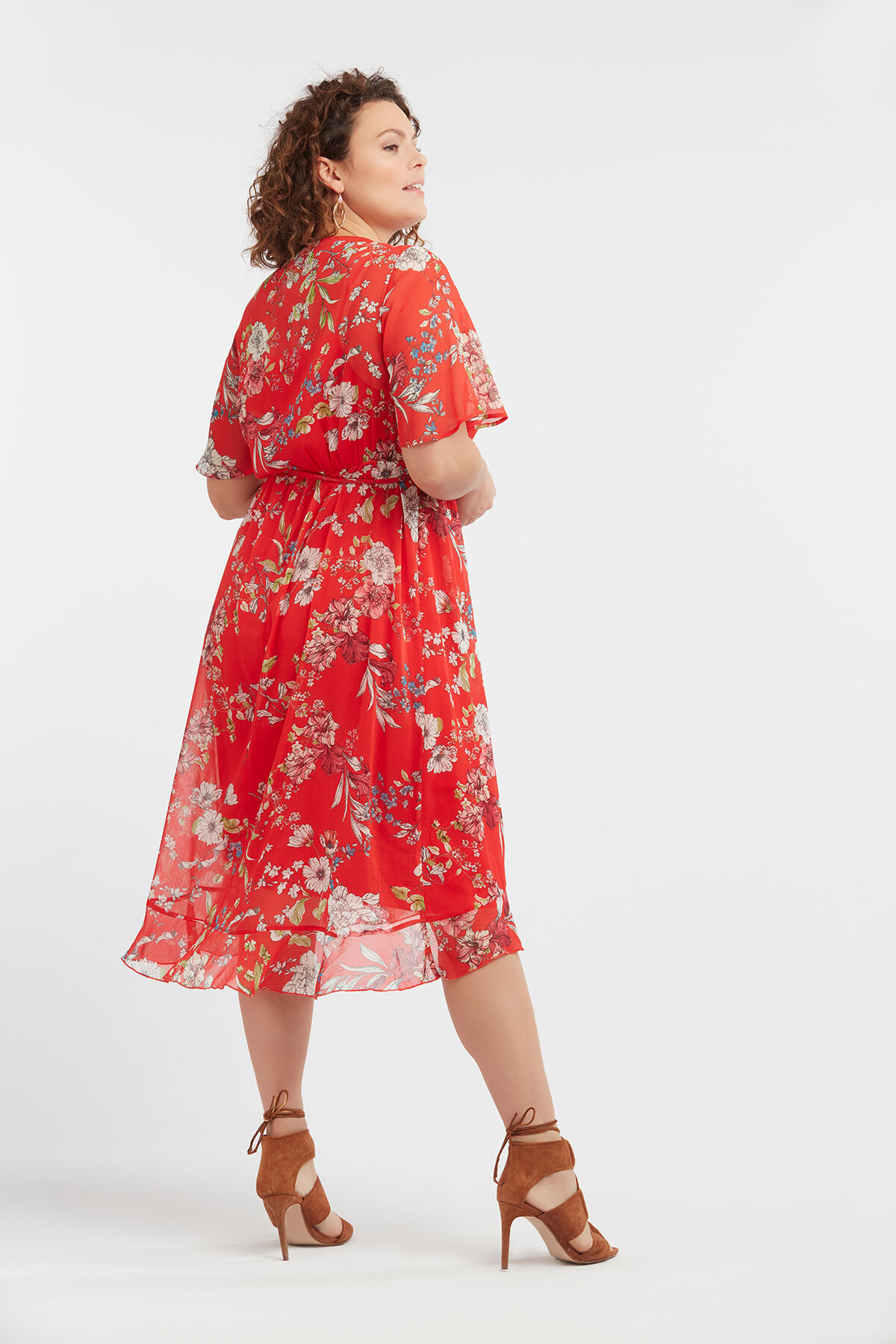 Overslagjurk met bloemenprint image number 5