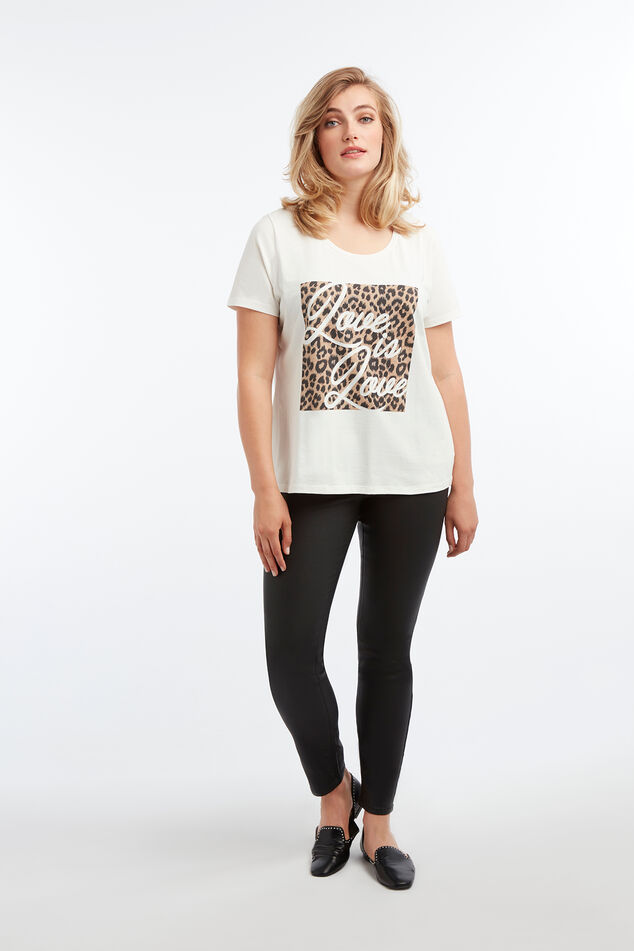 T-shirt met tekstopdruk image number 3