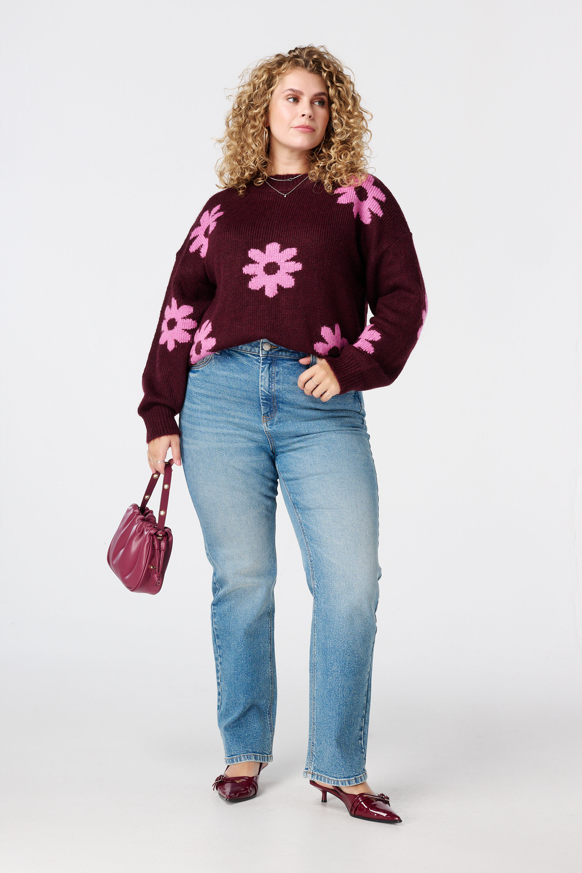 Trui met bloemen print image number 5