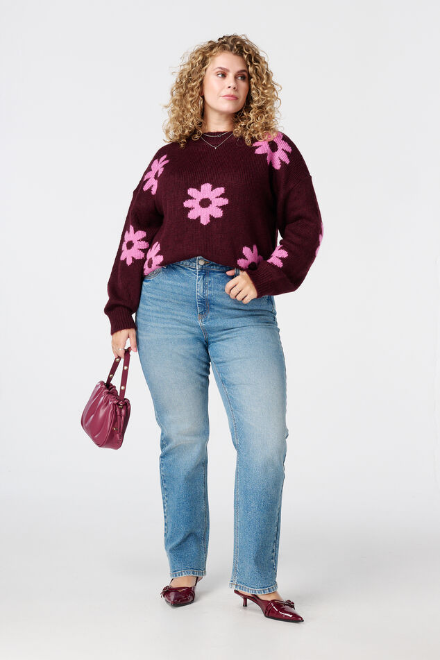 Trui met bloemen print image number 5