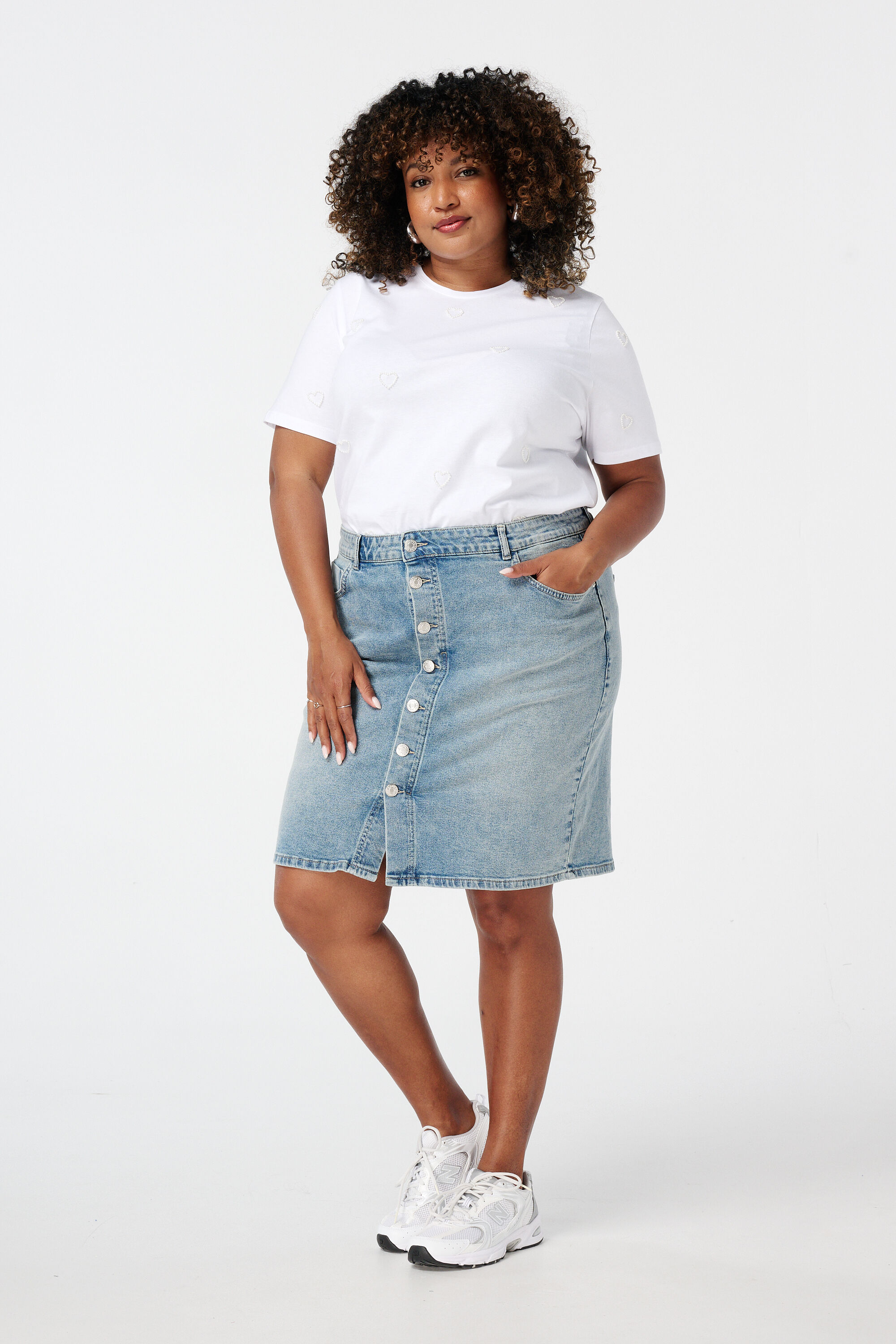 T-shirt met hartjes image number 5