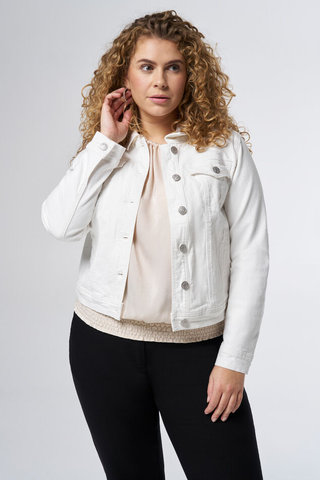Denim jasje met stretch image number 6