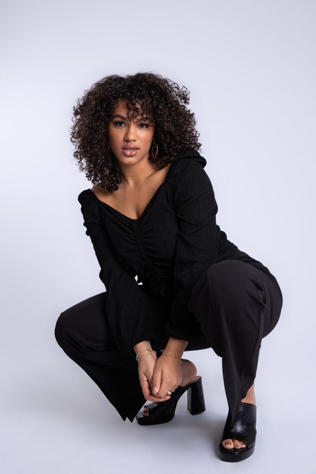 Top met rijgdetail  image number 6