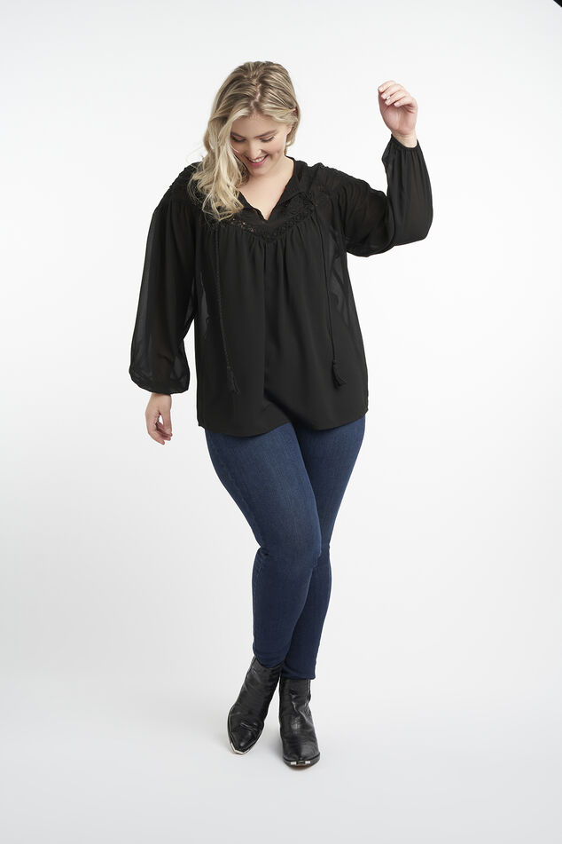 Blouse met kanten detail image number 5