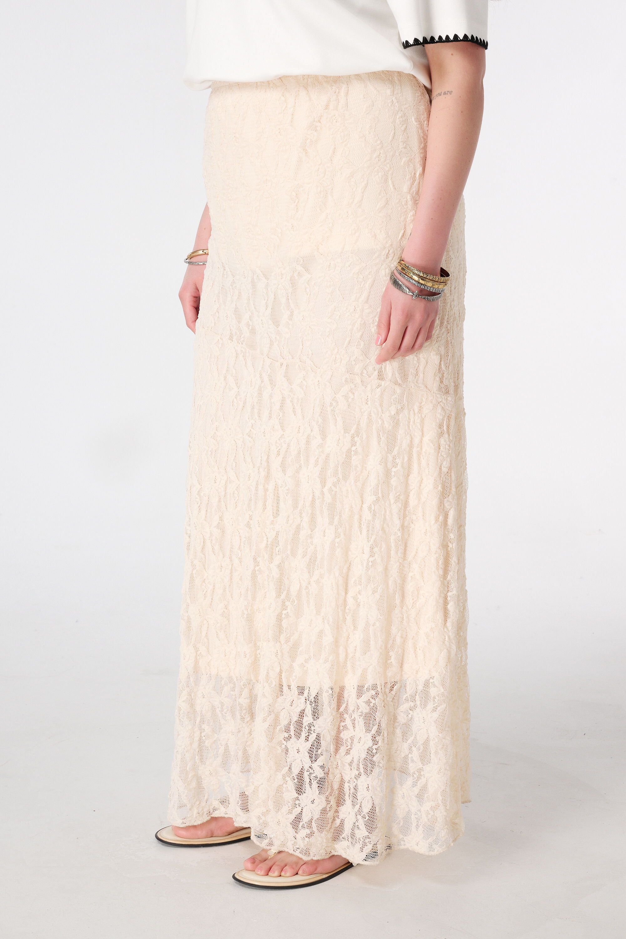 Kanten midi rok image number 5