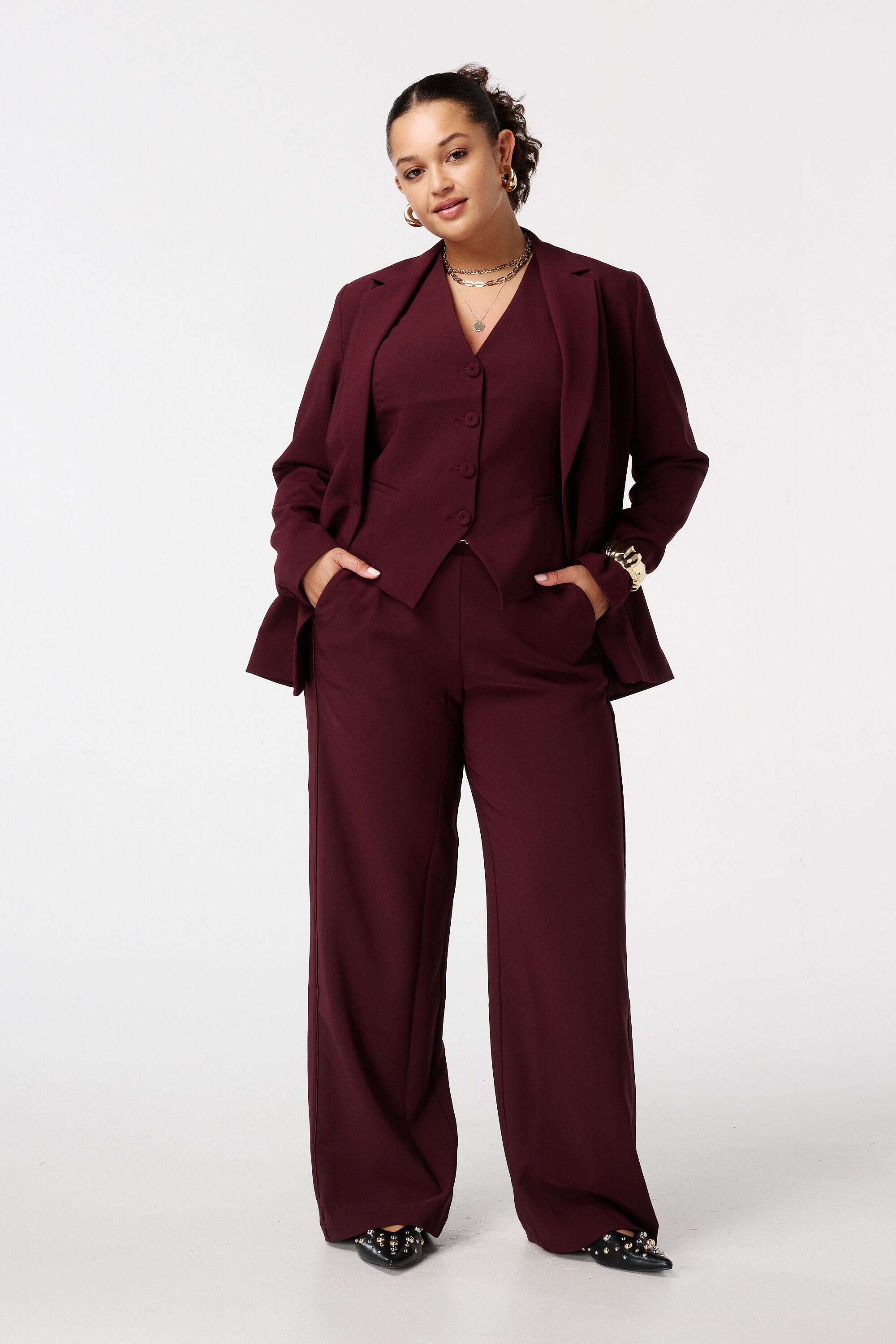 Pantalon met gouden gesp image number 6