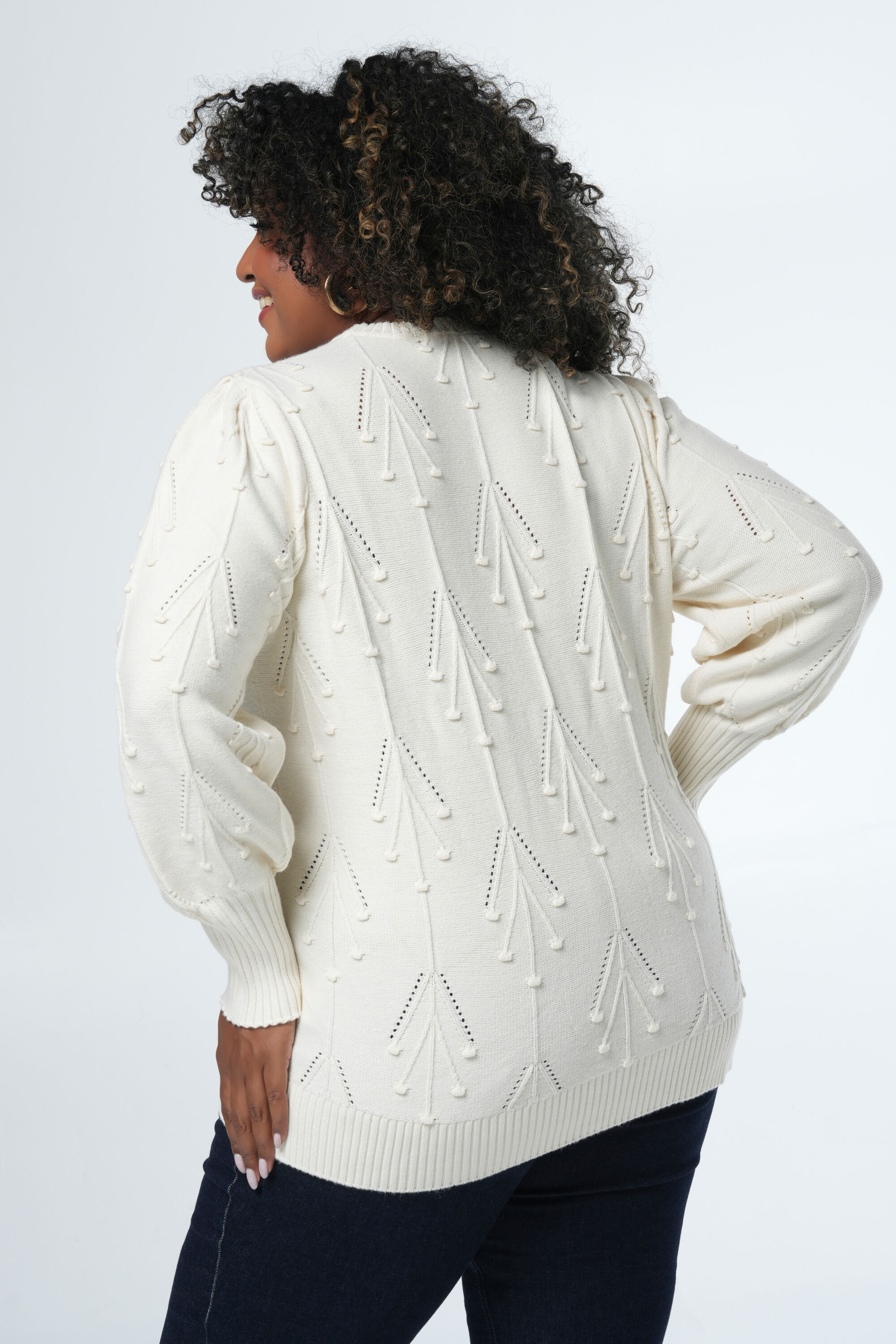 Trui met opengewerkte structuur image number 3