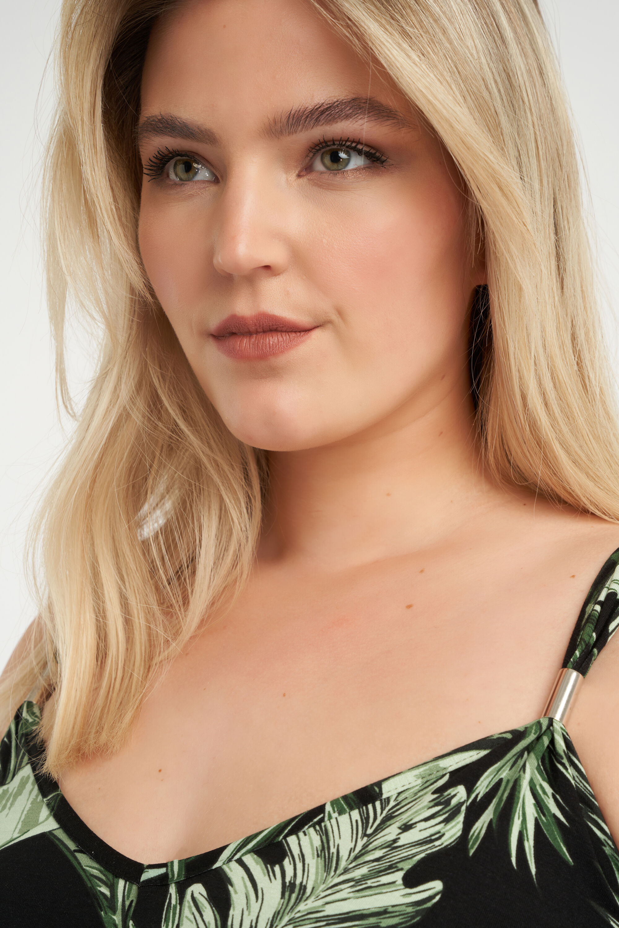 Jurk met bladeren print image number 4