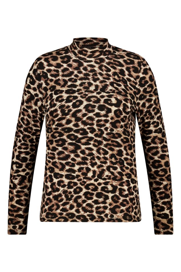 Shirt met col en print image number 1