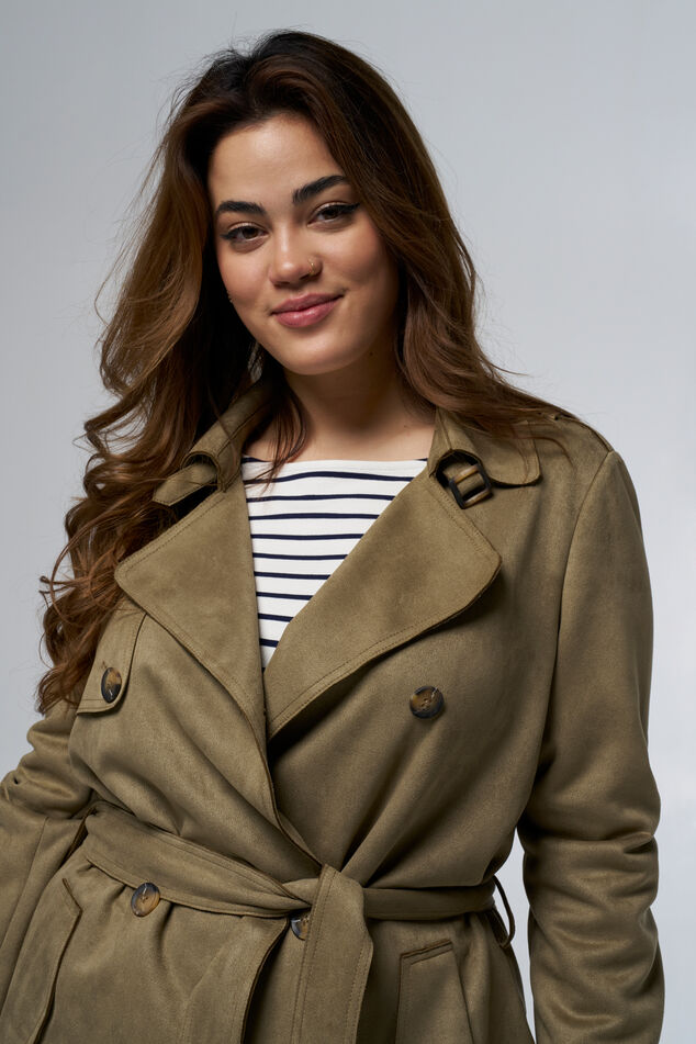 Suedine trenchcoat image number 4
