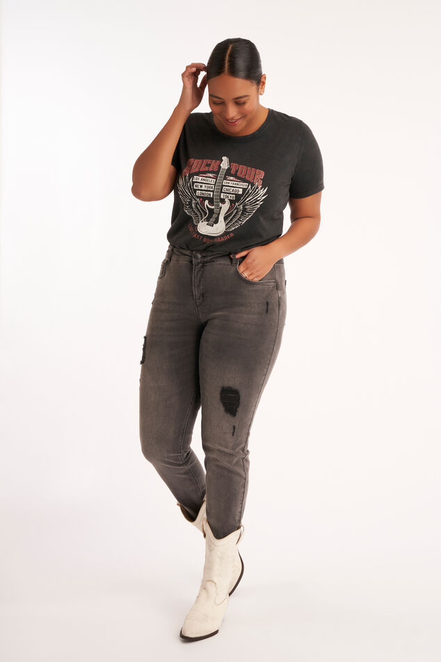 Jeans met distressed detail image number 0