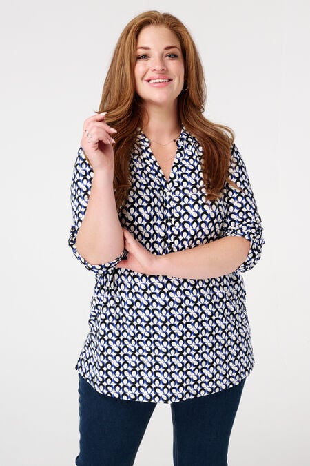 Jersey top met print Jersey top met print