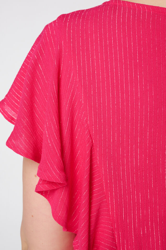 Losvallende jurk met tailleband  image number 4